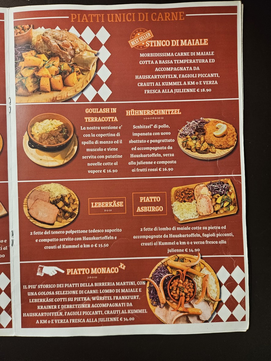 Birreria Martini • Esperienza e cucina tedesca a Roma dal 1976 menu 2
