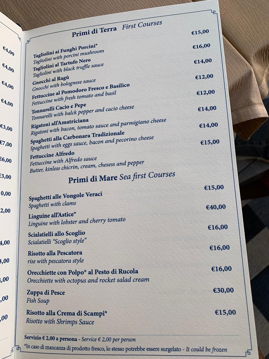 Thousand and One Nights menu 3