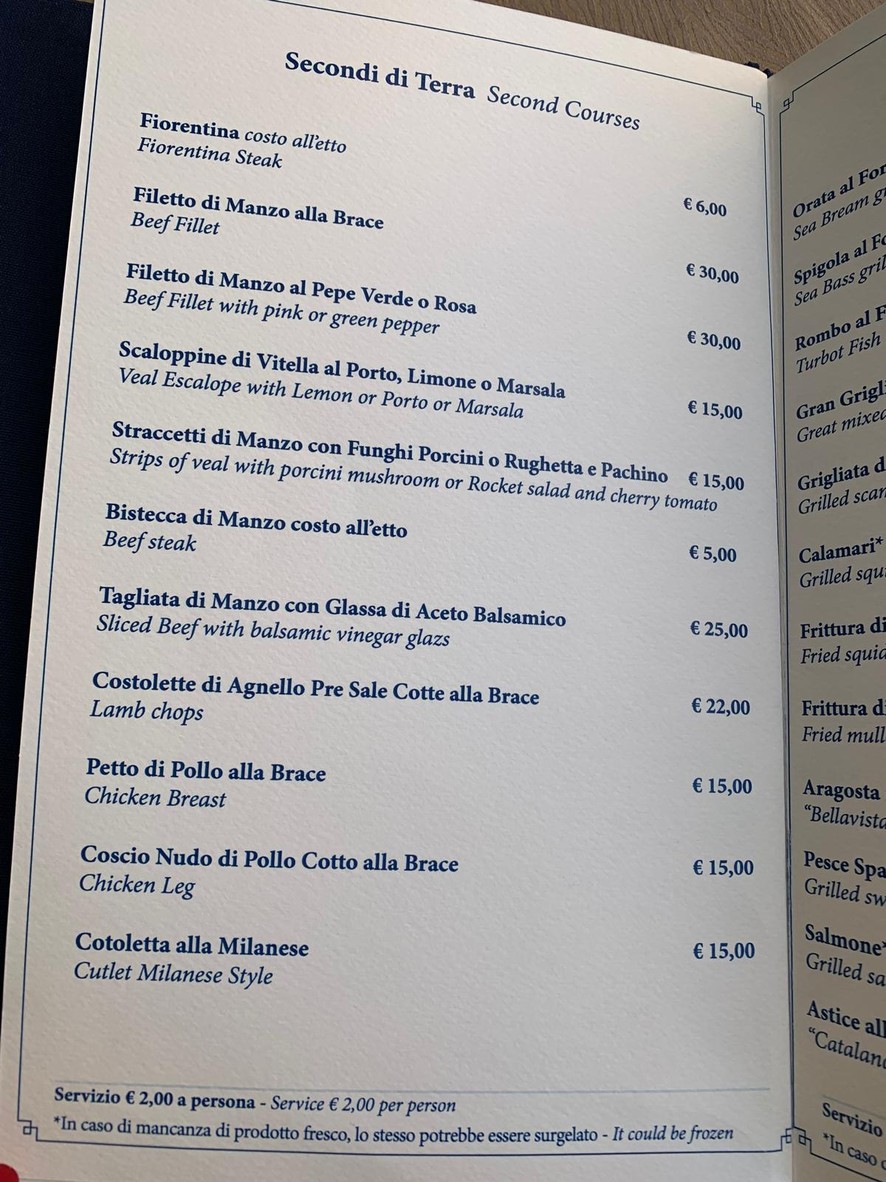 Thousand and One Nights menu 4