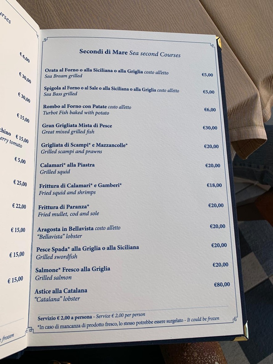 Thousand and One Nights menu 5
