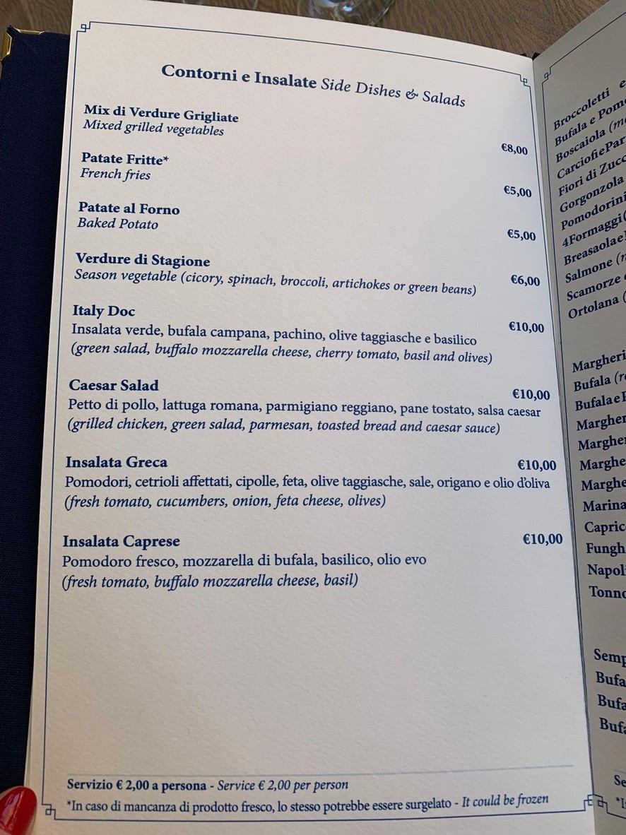 Thousand and One Nights menu 7