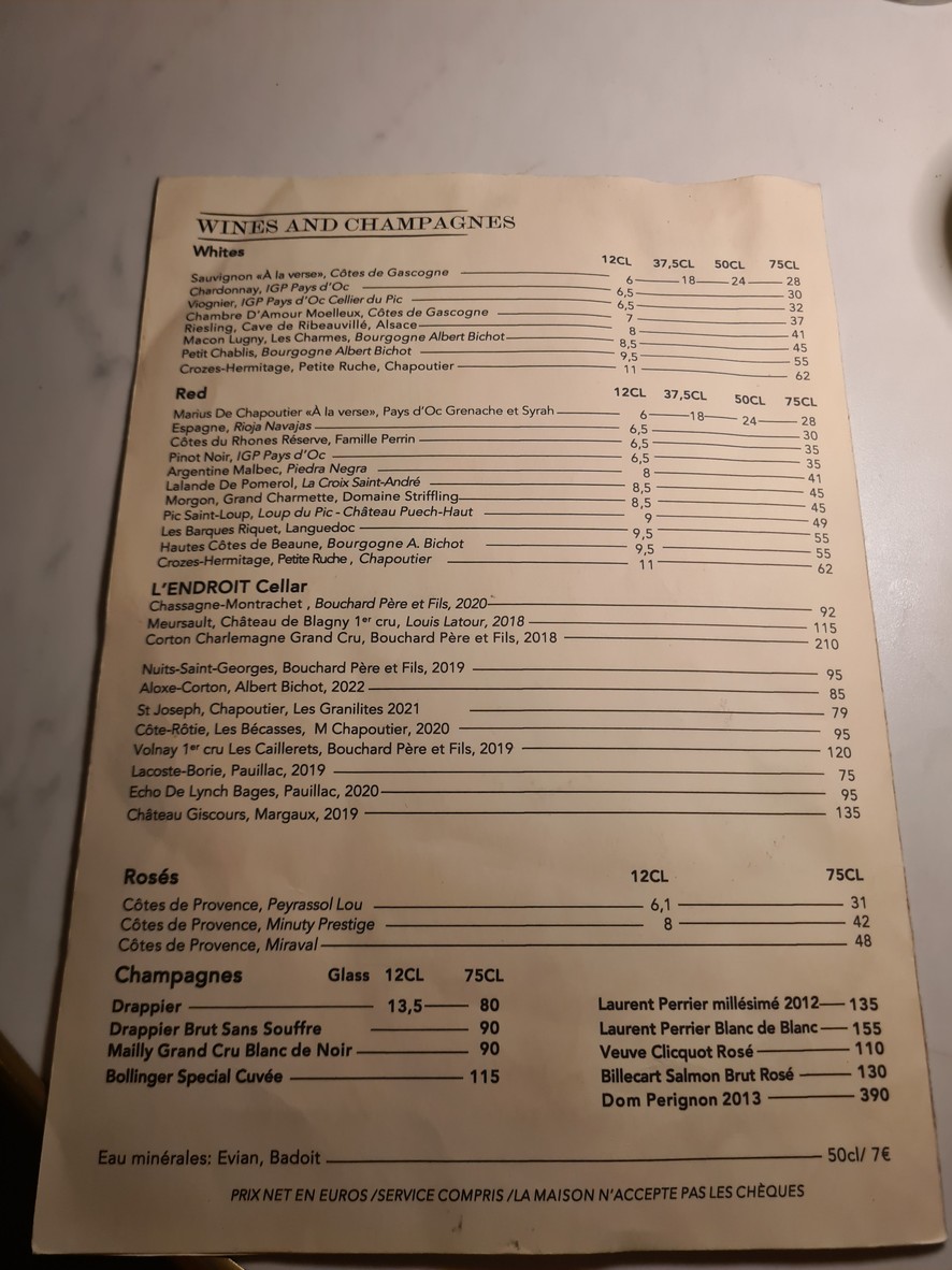 L’Endroit menu 4
