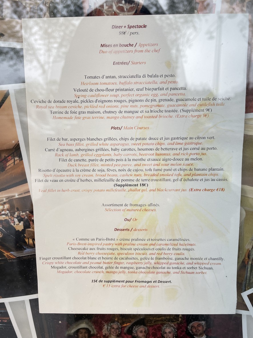 Bel Canto menu 1