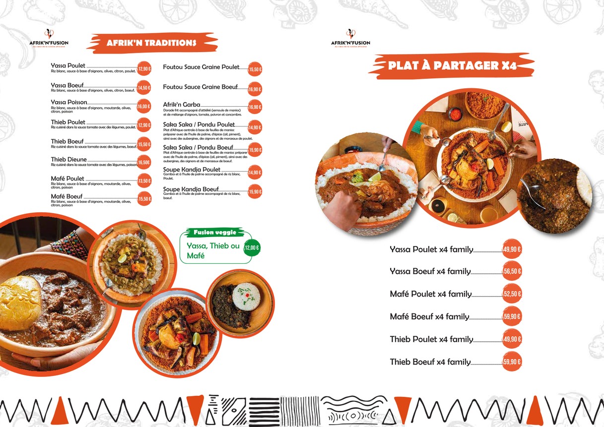 Afrik'n'Fusion Noisy-le-Sec menu 4