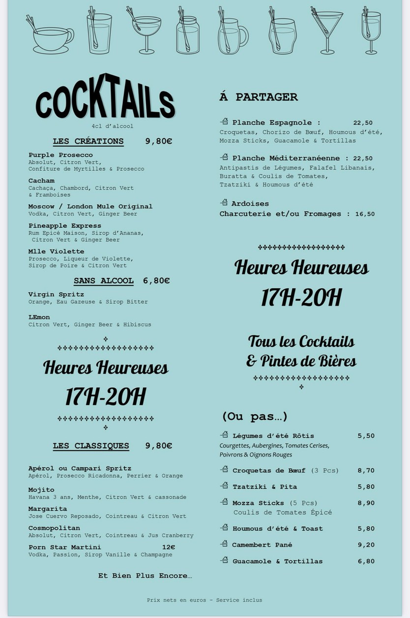 Café Lamartine menu 2