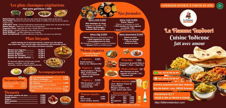 La Flamme Tandoori à Ermont