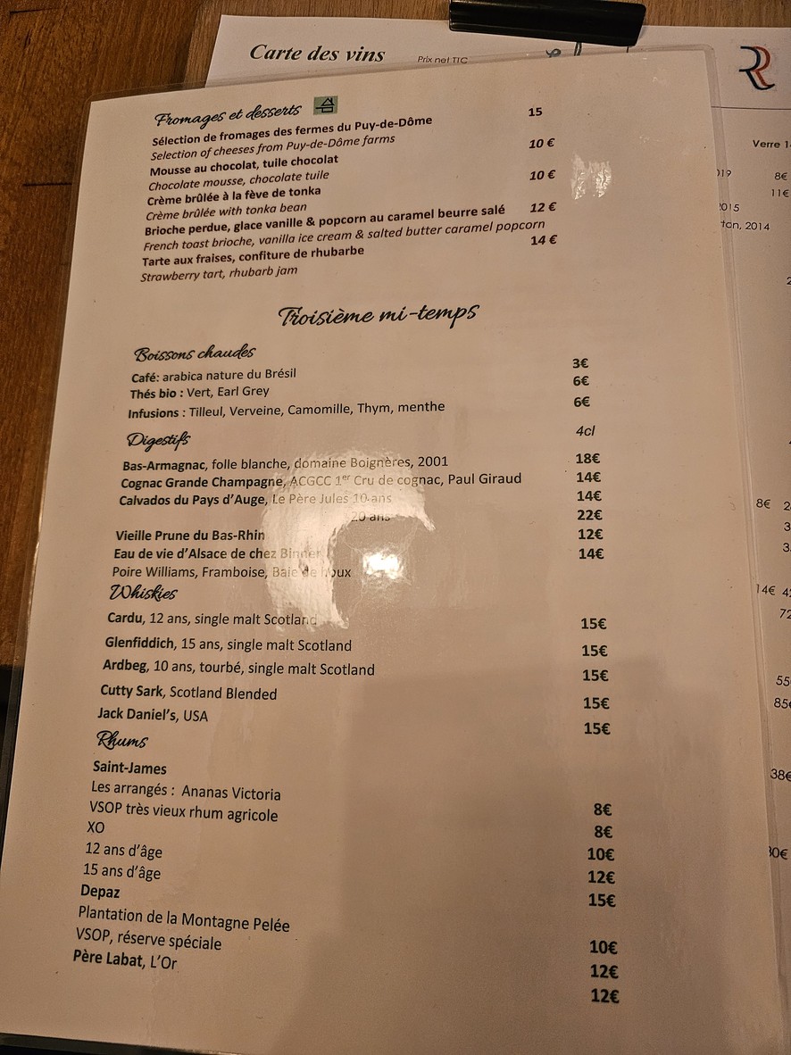 La Ferrandaise table gourmande Gault&Millau 2025 menu 4