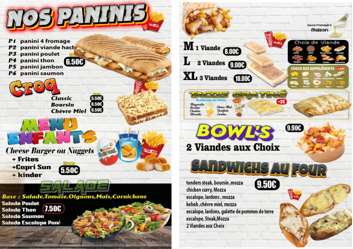 LA FAMILLE eat menu 4