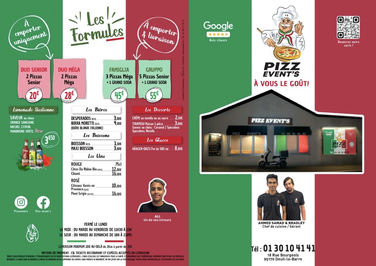 Pizz Event's menu 1