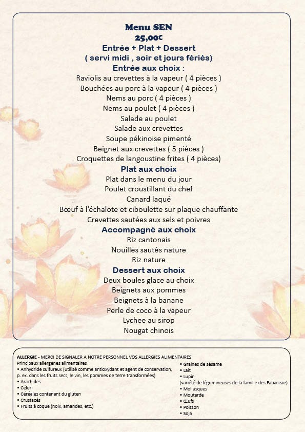 Restaurant SEN menu 8