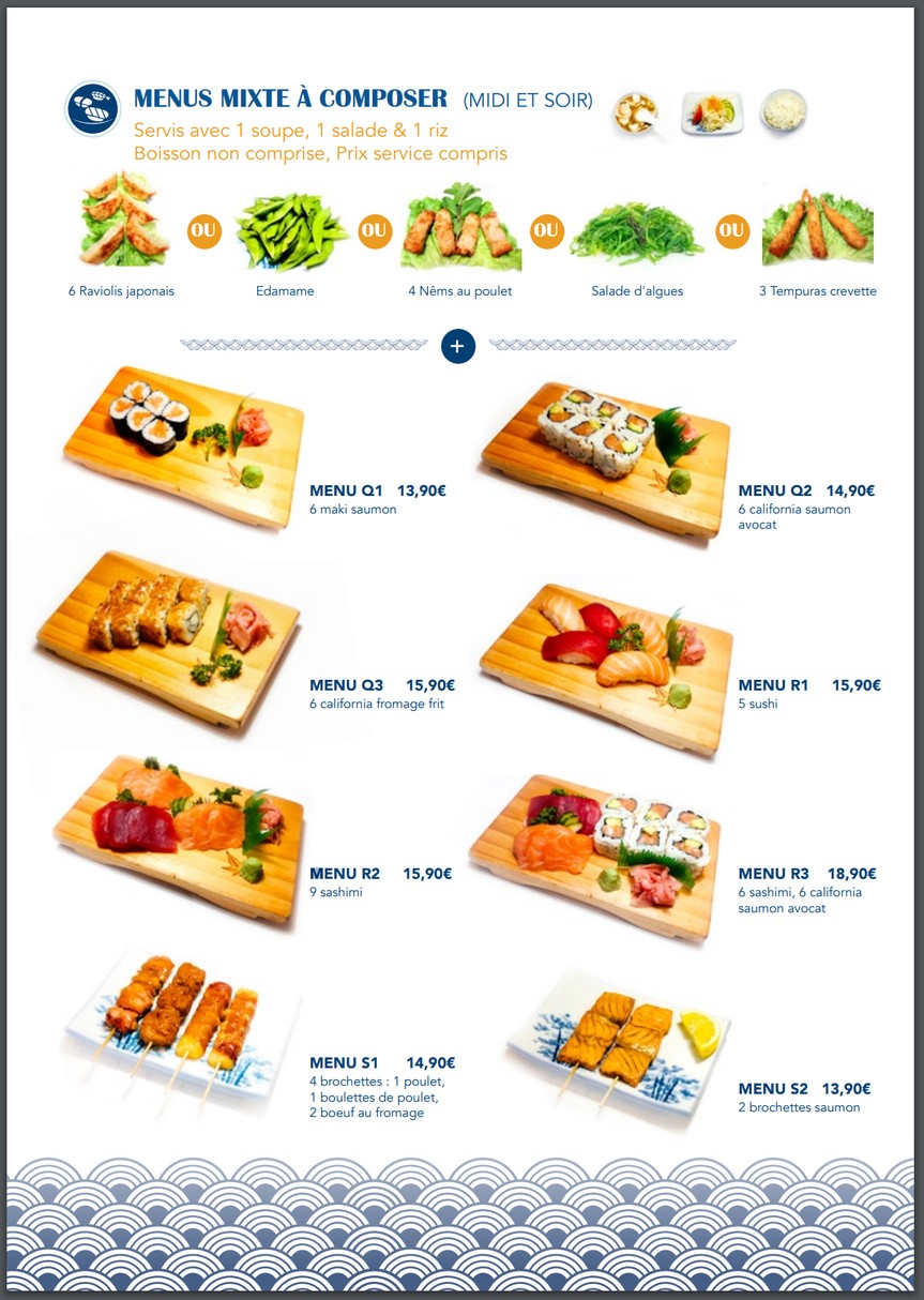 Restaurant Soleil Levant menu 3