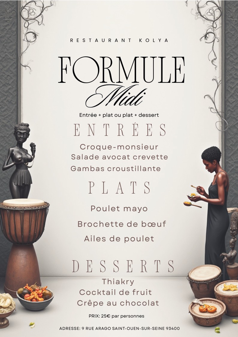 Restaurant Kolya Paris menu 1