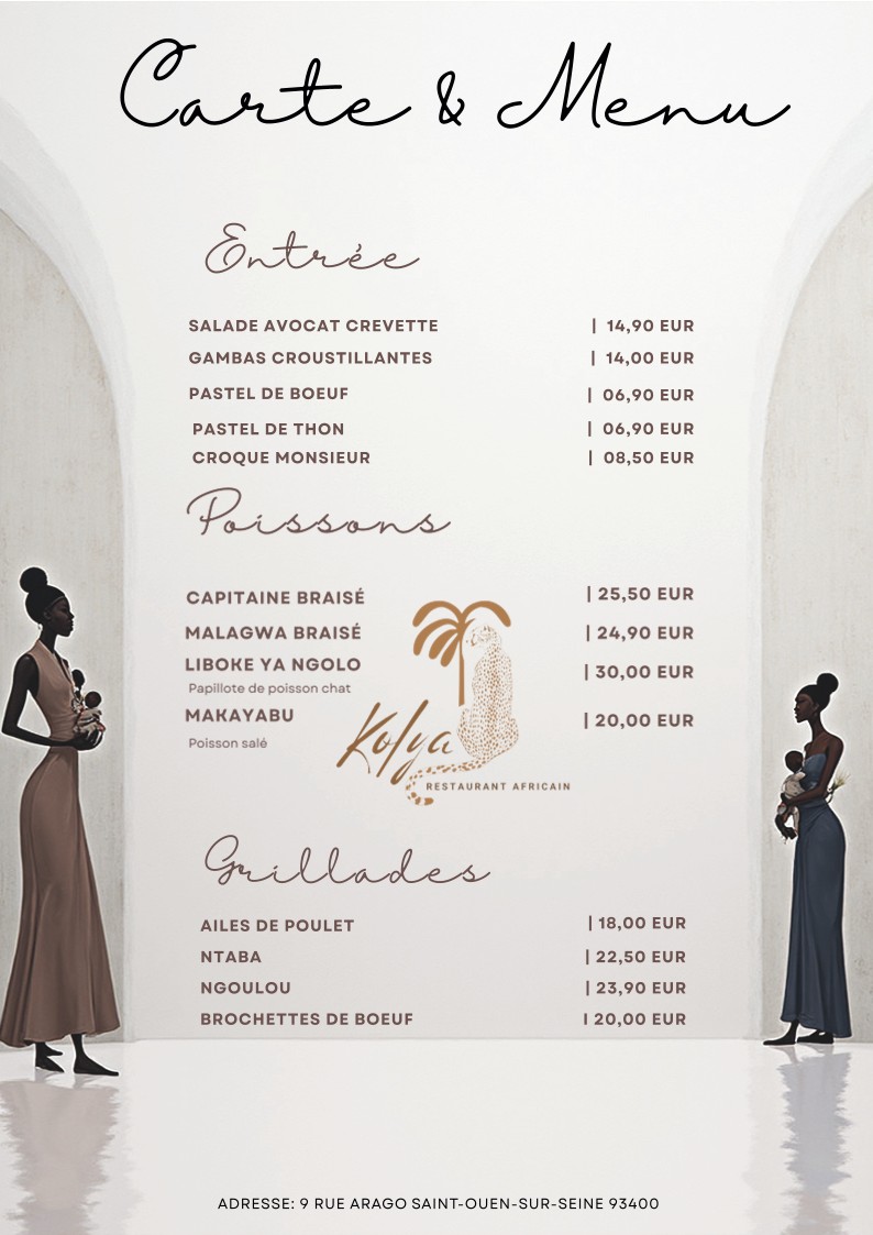 Restaurant Kolya Paris menu 2