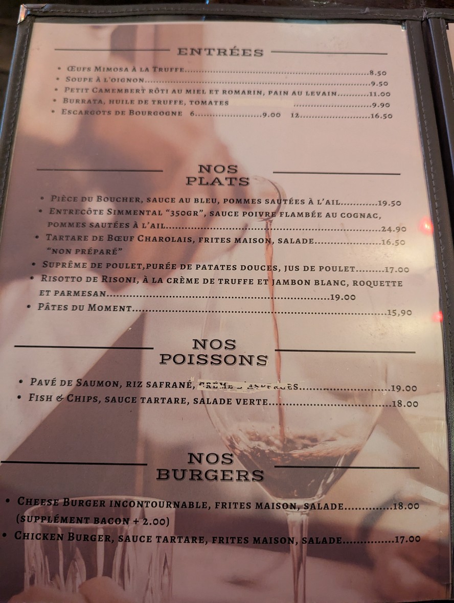Café Dupont menu 2