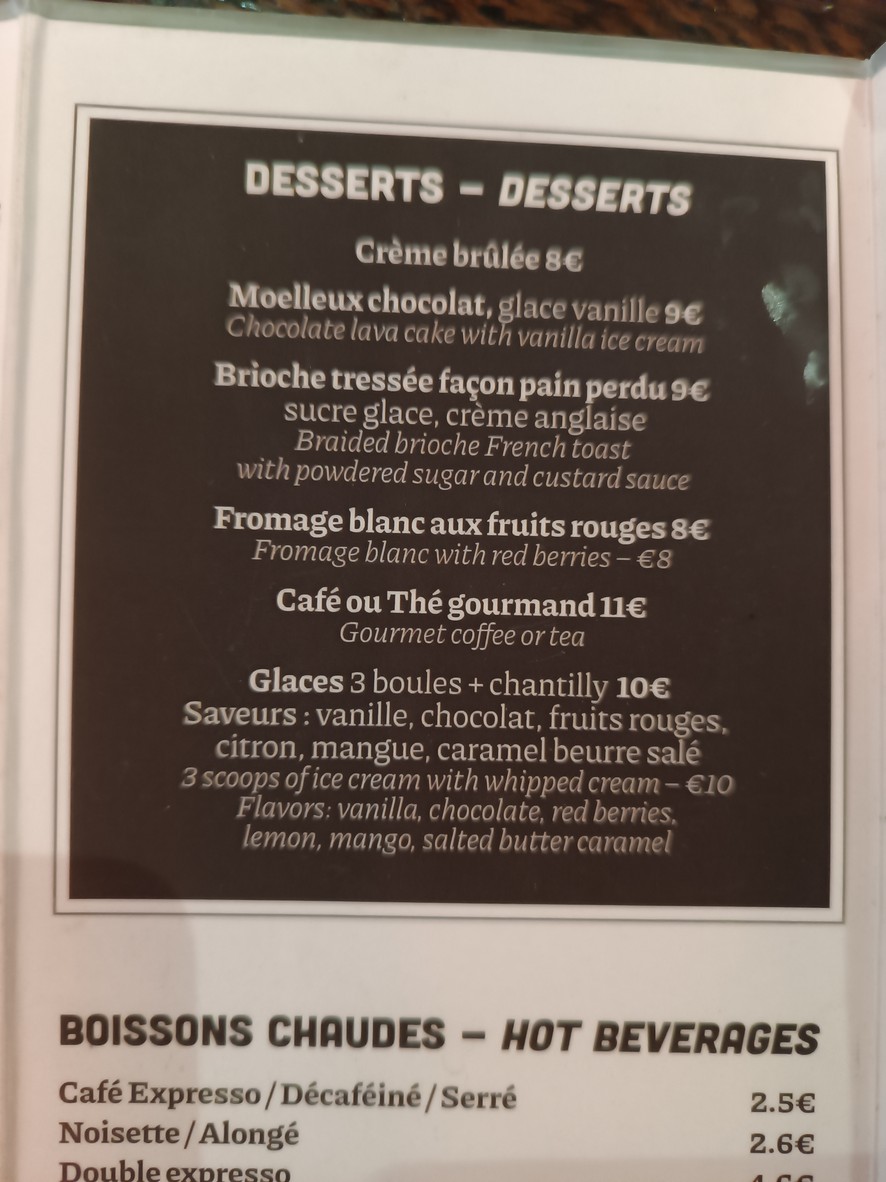 Café Dupont menu 3
