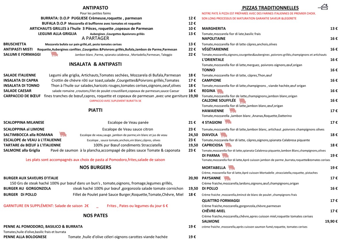 Danieli Caffè menu 1
