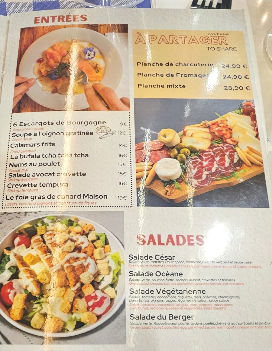 Le Parisien menu 1