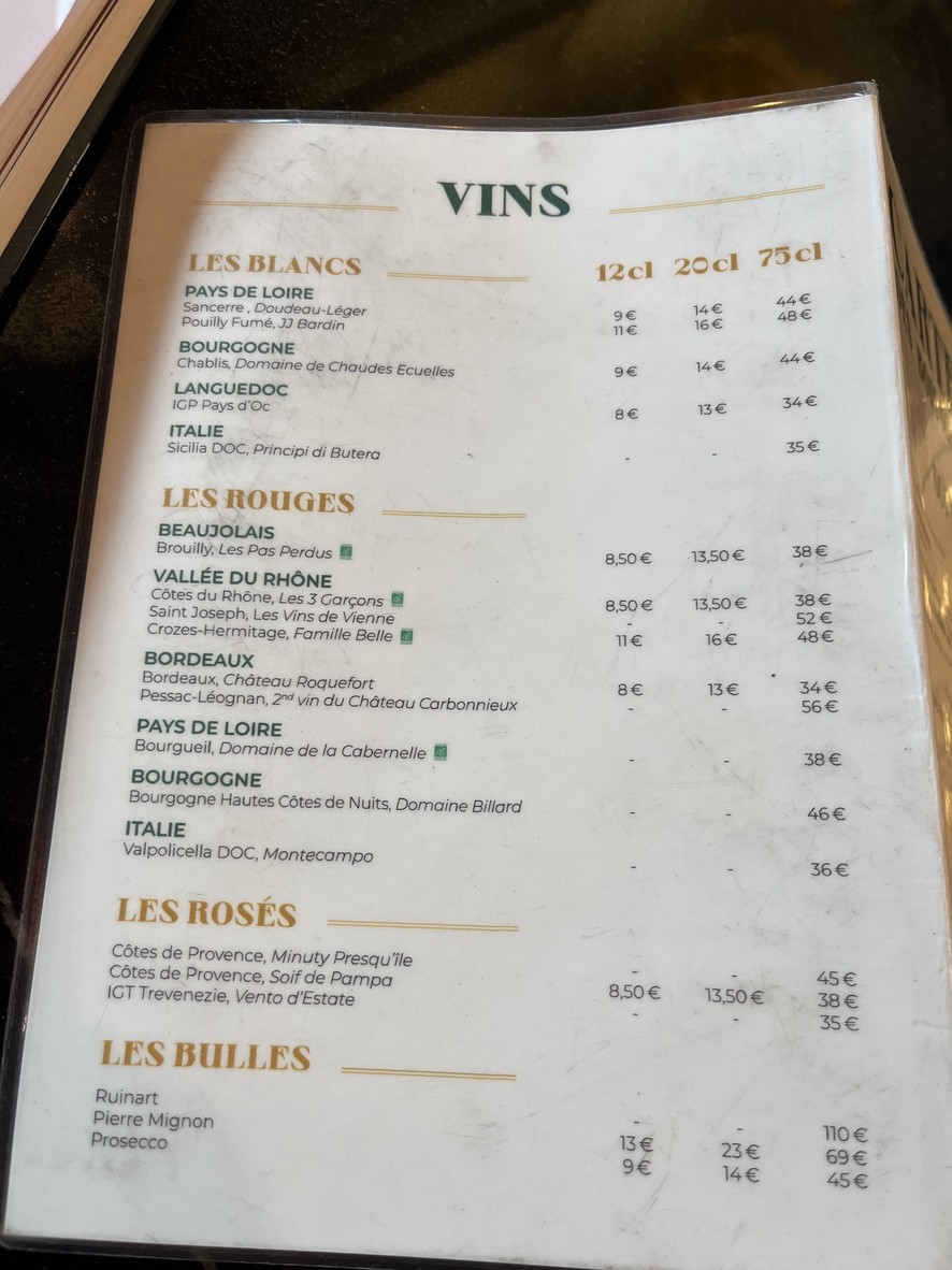 Saint-Lambert I Café I Brasserie I Porte de Versailles I Paris menu 2