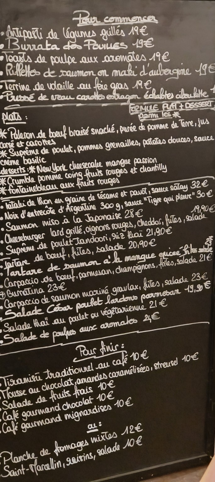 Zack Restaurant menu 1