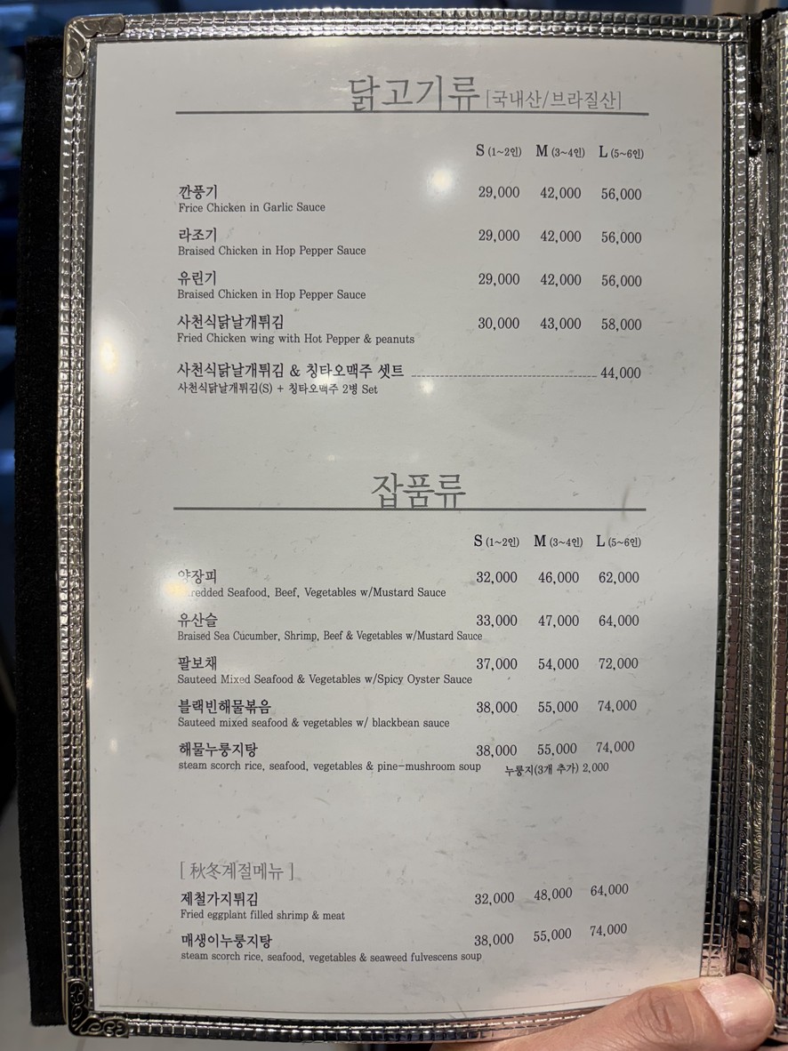 Hong Sung Won menu 6