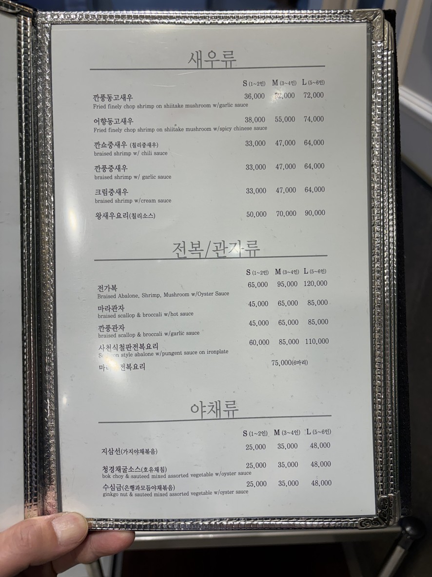 Hong Sung Won menu 7