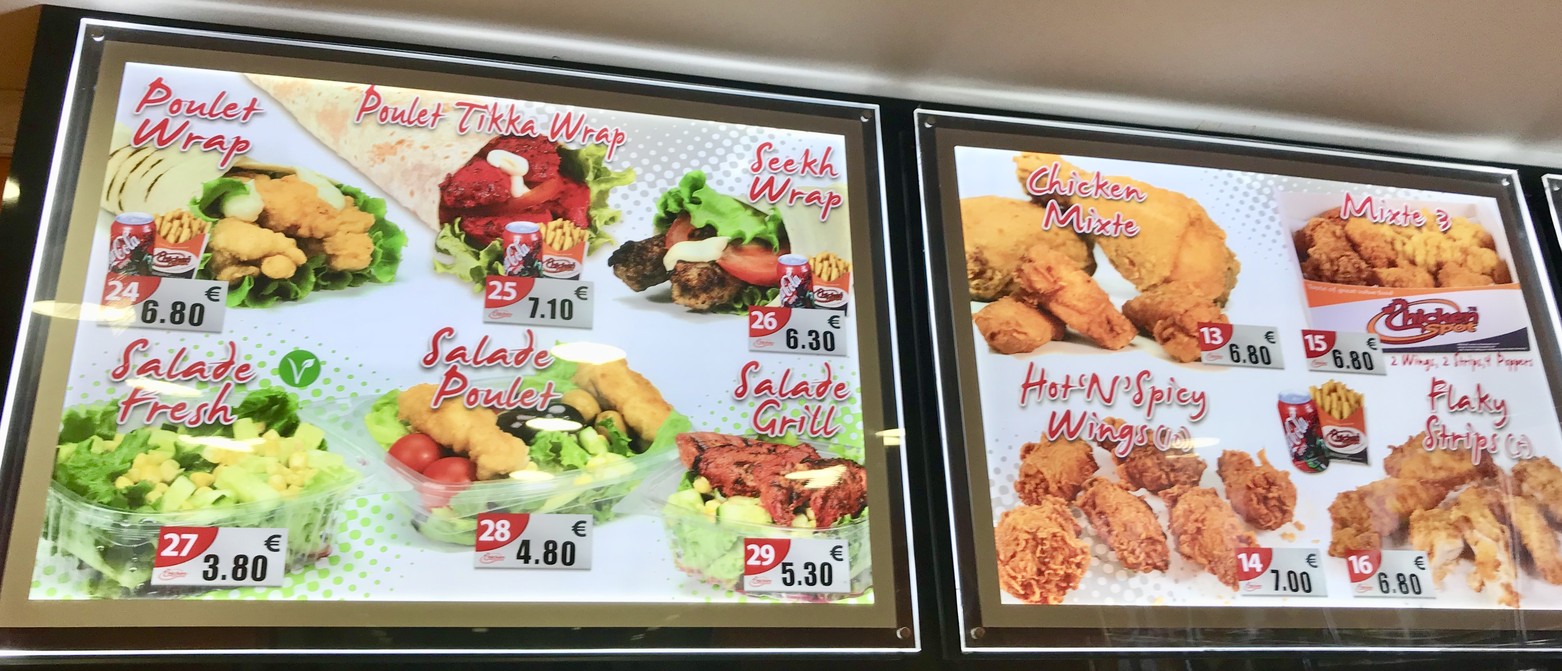 Chicken spot Drancy menu 2