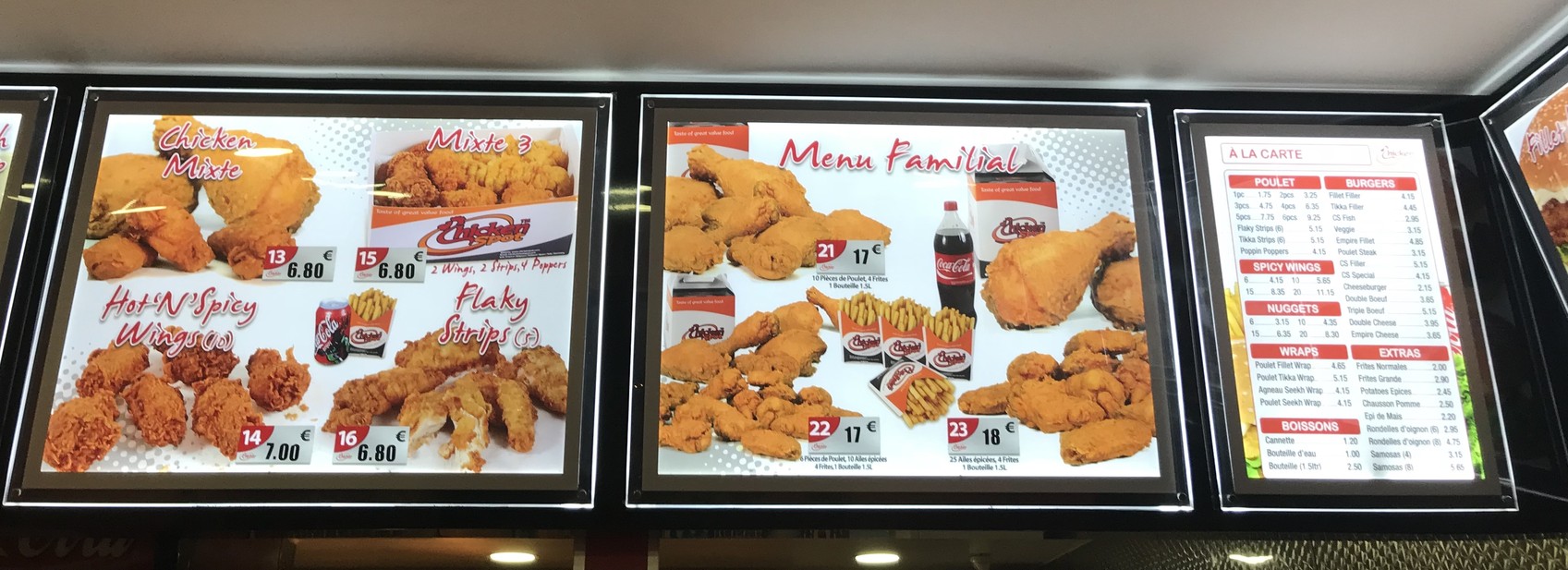 Chicken spot Drancy menu 4