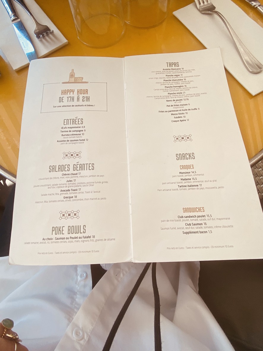 La Bombe menu 1