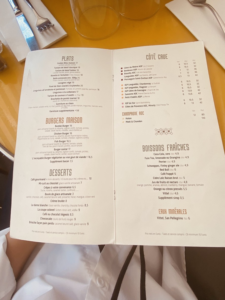 La Bombe menu 2