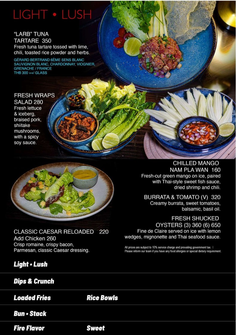 迪酒廊和啤酒花园曼谷 menu 1