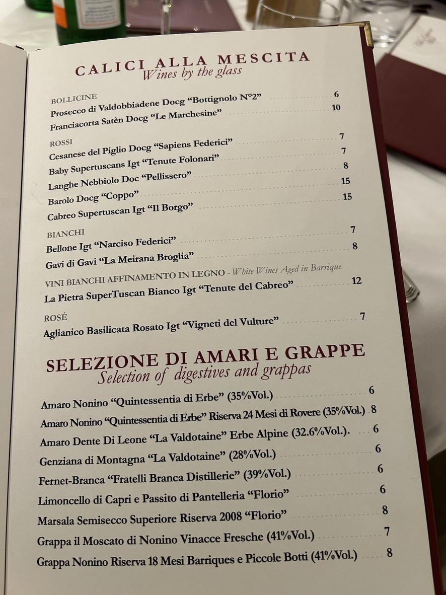 Poldo e Gianna Osteria menu 3