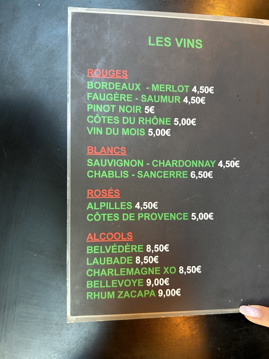 Le Renouveau menu 2