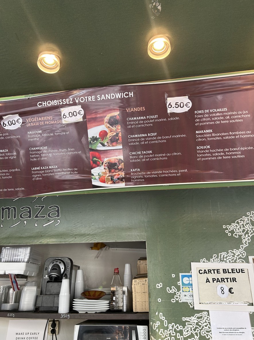 Kaza Maza menu 3
