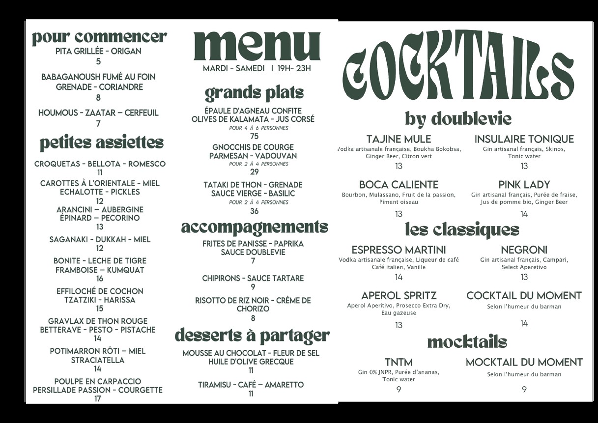doublevie menu 2