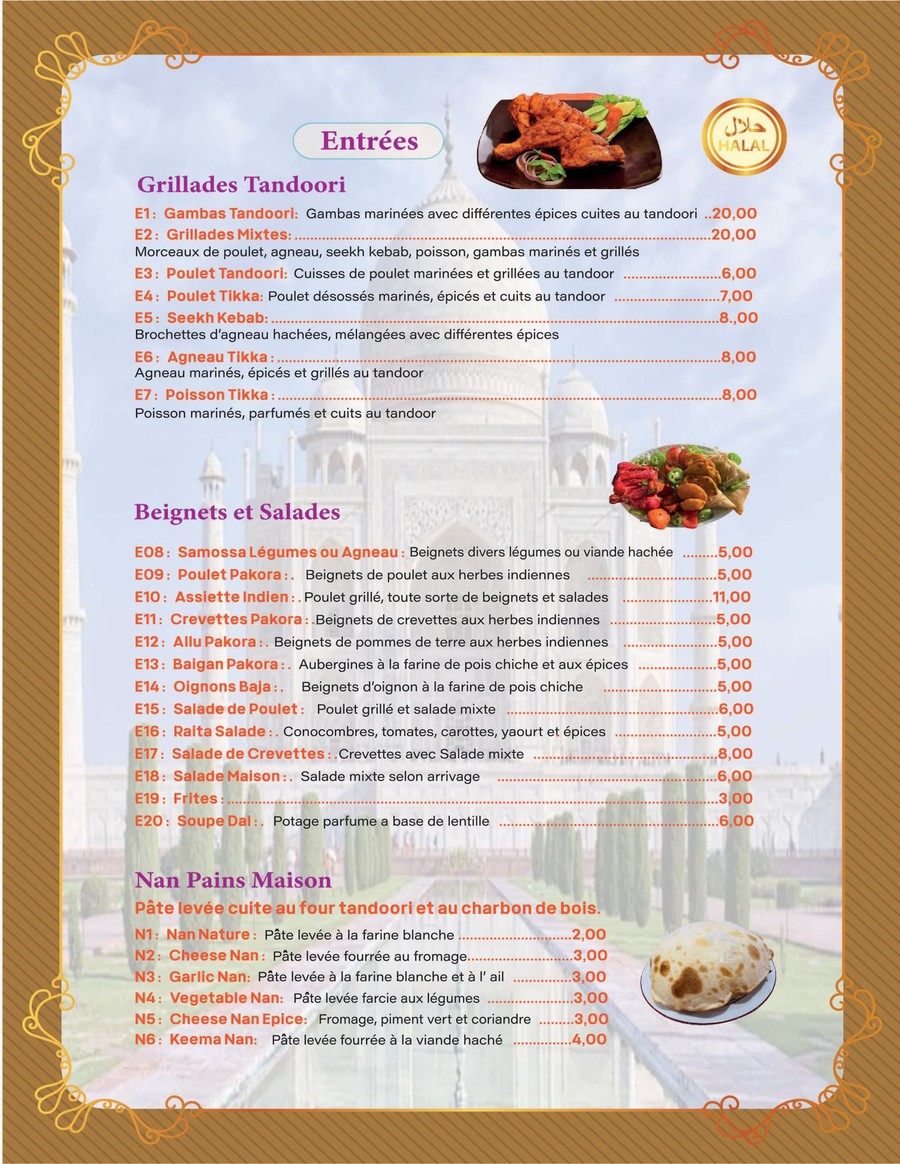 RESTAURANT FORMULE À VOLONTÉ KASHMIR PALACE GONESSE menu 2