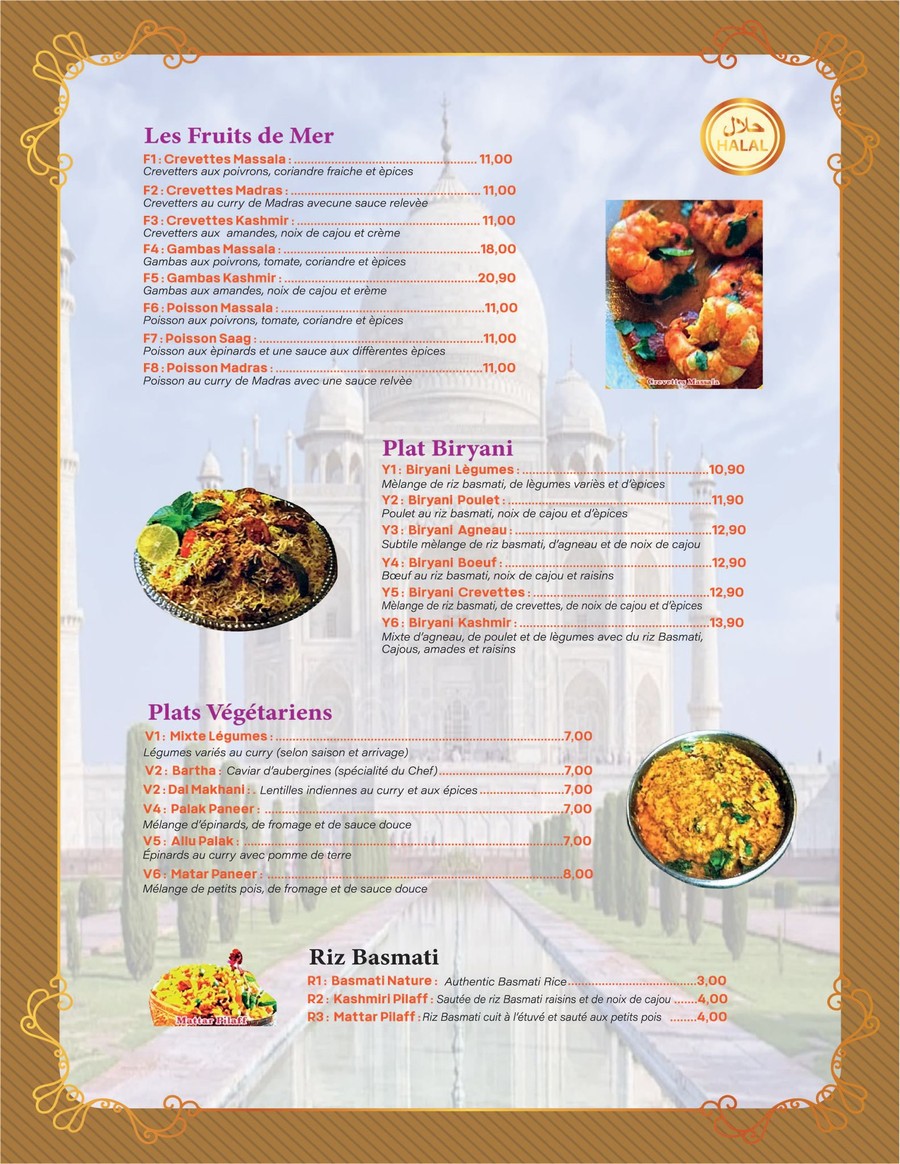 RESTAURANT FORMULE À VOLONTÉ KASHMIR PALACE GONESSE menu 4