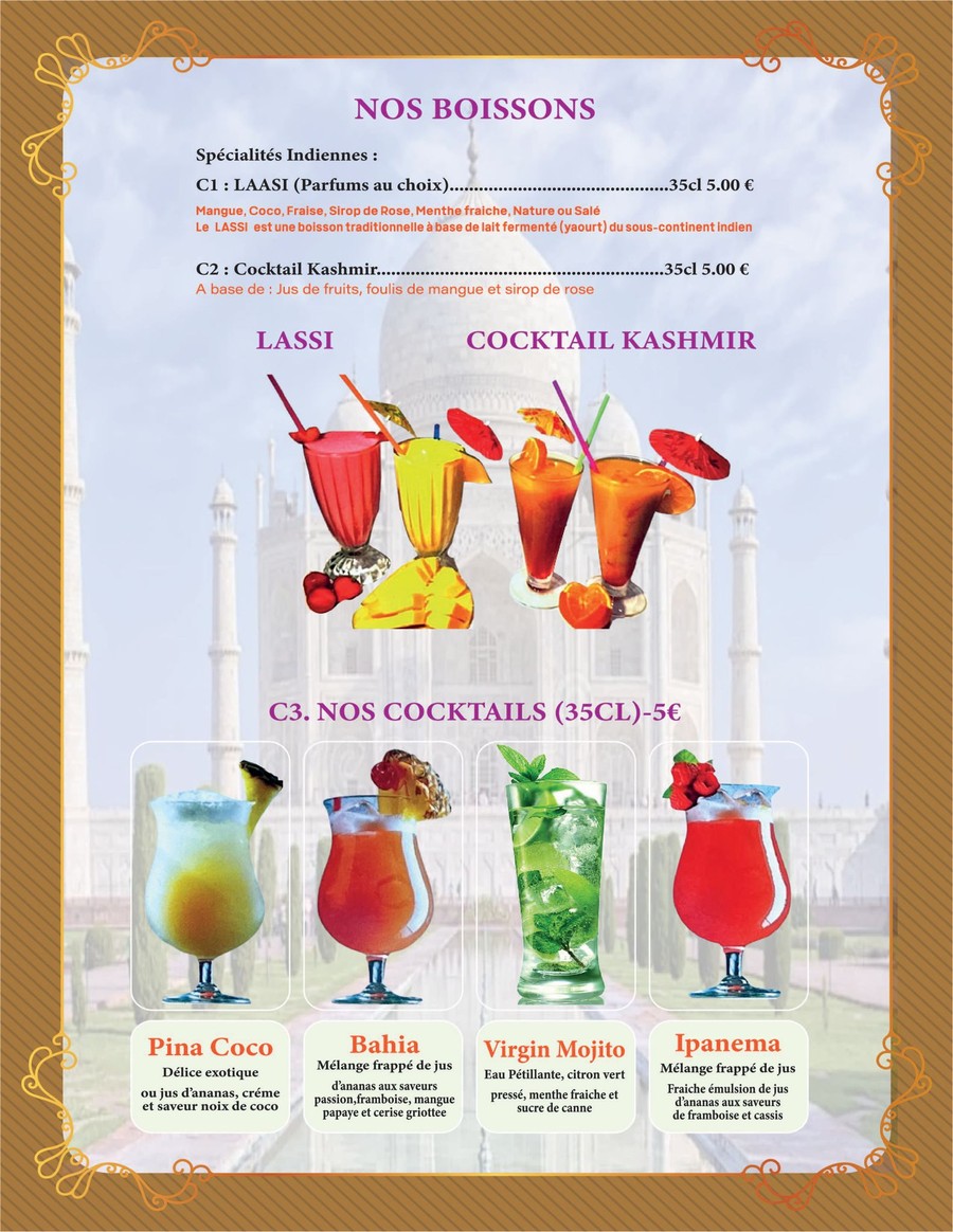 RESTAURANT FORMULE À VOLONTÉ KASHMIR PALACE GONESSE menu 5