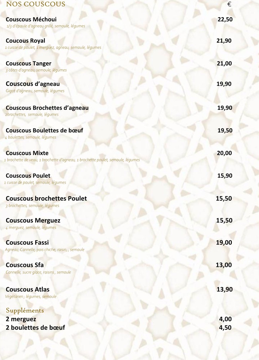Tanger menu 4