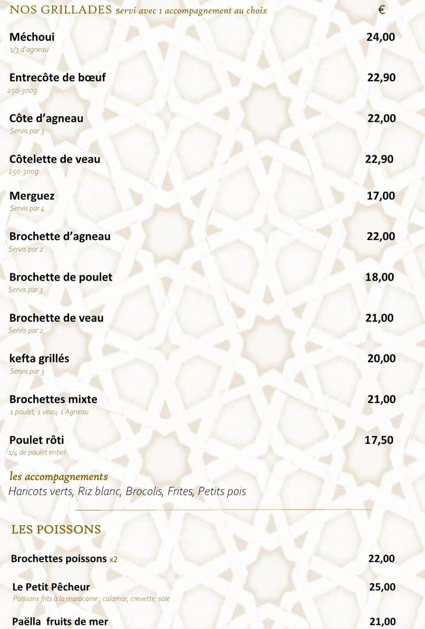 Tanger menu 5