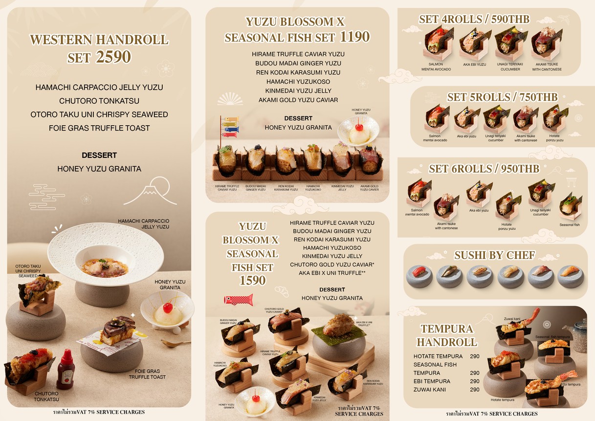 Kin Roll - One Bangkok menu 2