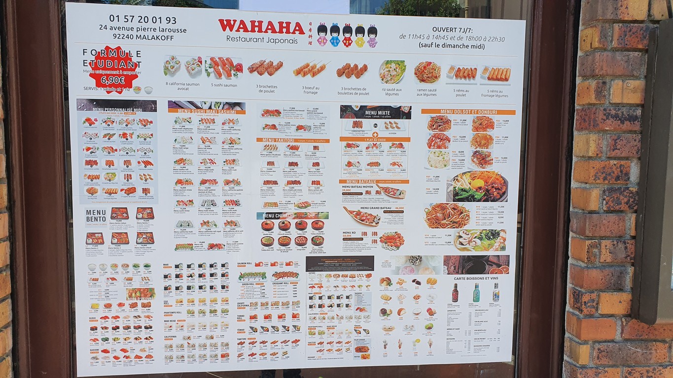 Wahaha menu 1