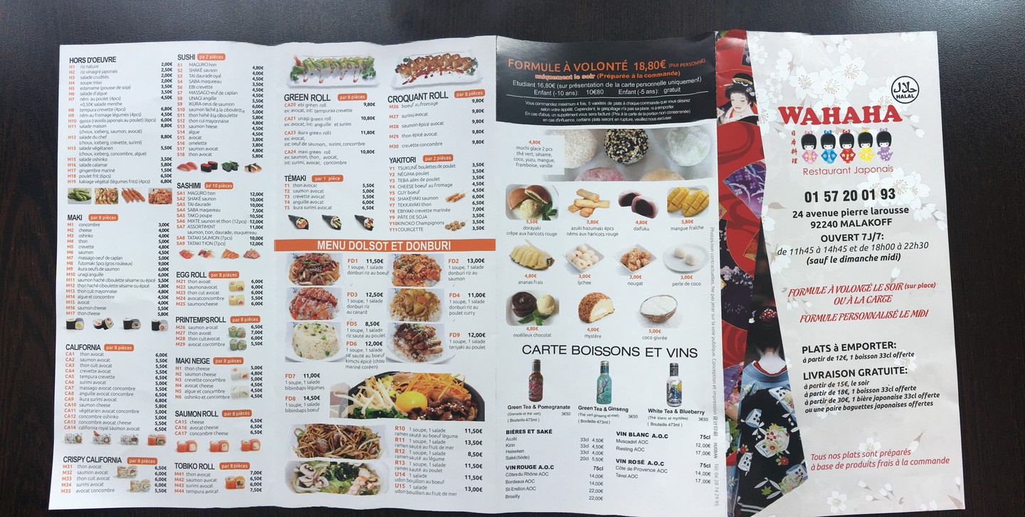 Wahaha menu 4