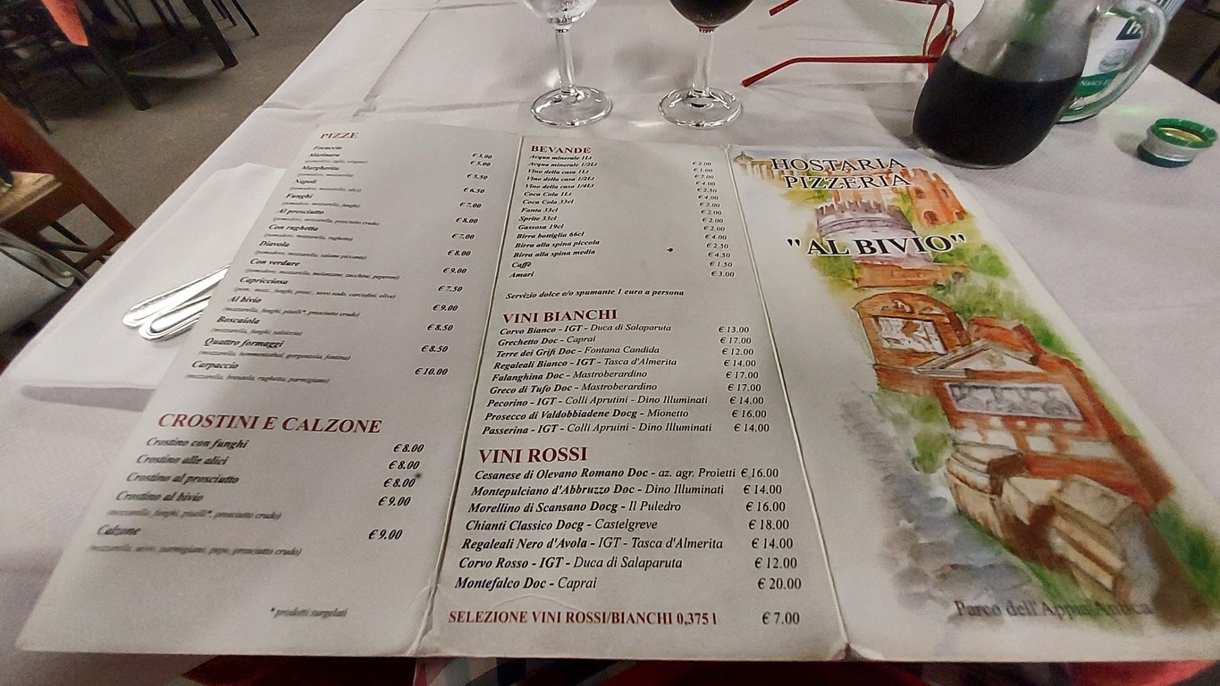 Hostaria pizzeria Al Bivio menu 1