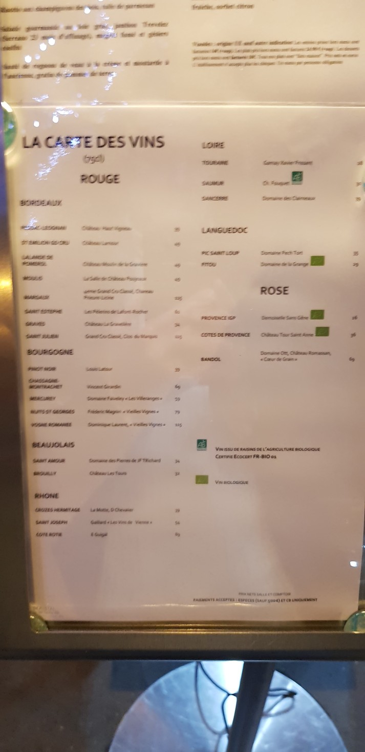 RESTAURANT ABSOLU VINCENNES menu 2