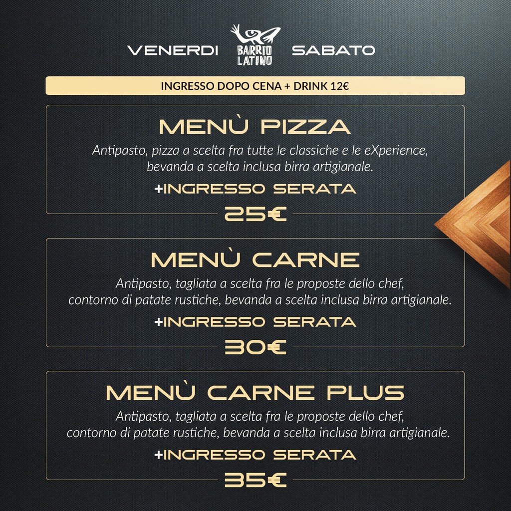 Barrio Latino menu 1