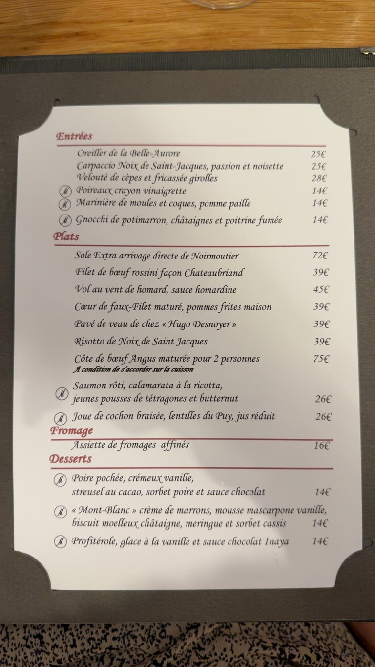 L'Antre Amis menu 3