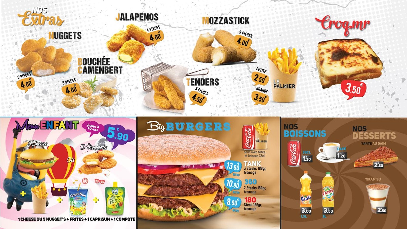 Le Palmier menu 3