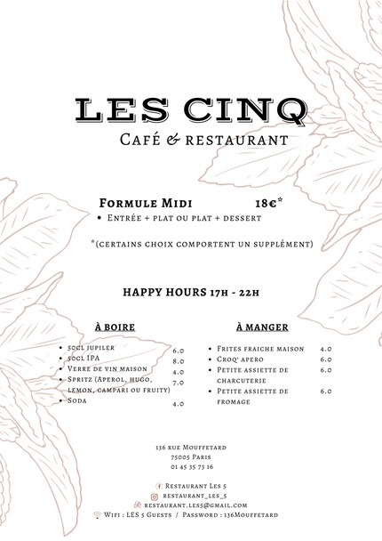 Restaurant Les 5