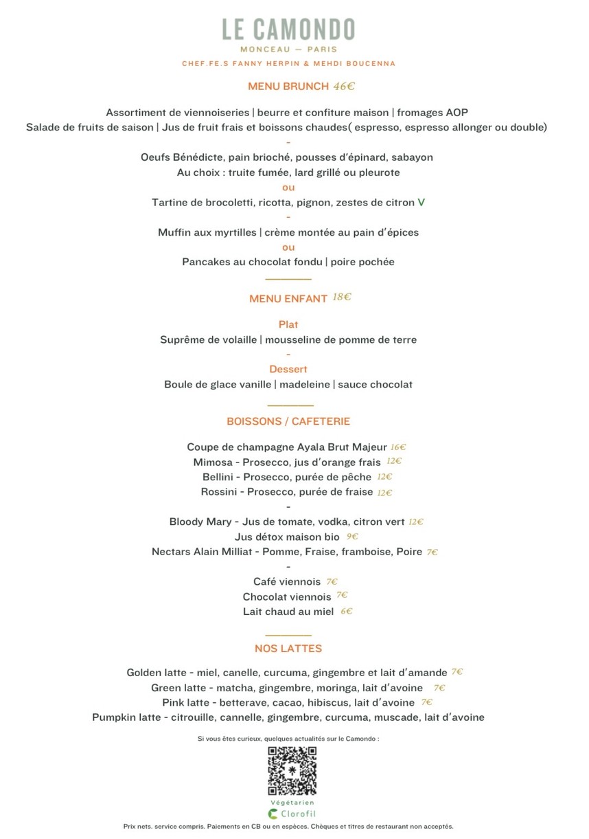 Le Camondo menu 2