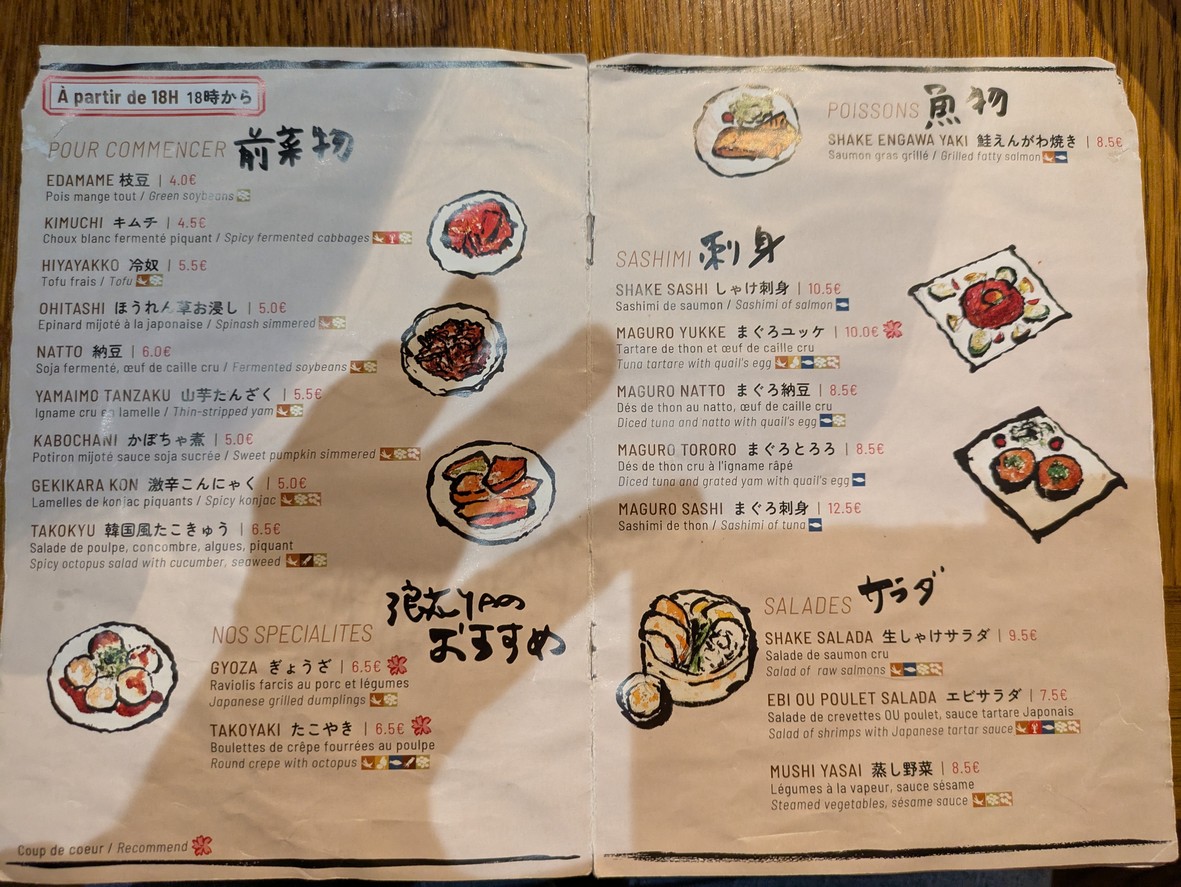 Naniwa-Ya menu 1